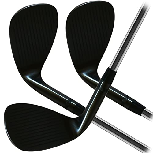 Japan Pron Wedge Set or Single Golf Club,TRV Model,USGA R A Rules,Black Oil Finish,50 54 58 Degree,10 12 8 Bounce,Krisa Steel Shaft,Pack of 3 - Image 3