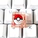 Gaming-Tastenkappen Pikachu Resin Keycaps für Cherry MX Swtiches (Pokemon Ball)