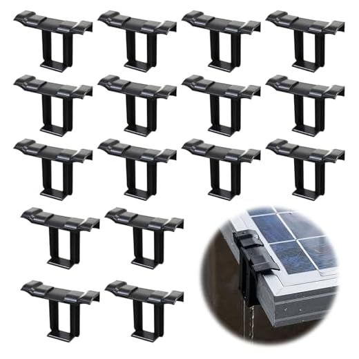 Clips de Drenaje de Agua para Panel Solar Clip de Eliminación de Lodos Eliminar Los Lodos de Los Paneles Fotovoltaicos Clip de Módulos Fotovoltaicos Clips Panel Fotovoltaico Durable 35mm 16 Piezas