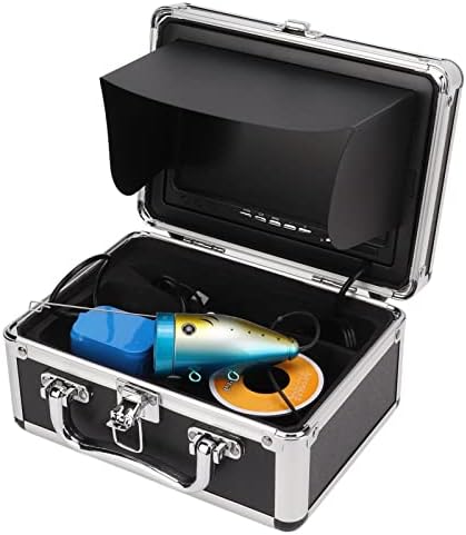 Vomeko 7in Waterproof Underwater Fishing Camera with AV Output for Fishfinder, Underwater Viewing, 100V-240V Compatible, US Plug, High Definition Imaging