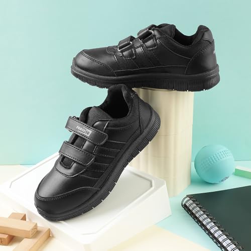 Image of Liberty Force10 School Shoes for Kids with PVC Upper | Comfortable & Lightweight | PVC Sole | Padded Foam Insole | Quick-Wear Velcro Closure | Stylish & Modern