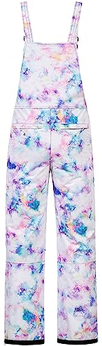 Image of CREATMO US Girl's Snow Bibs Kids Ski Pants Waterproof Insulated Winter Overalls