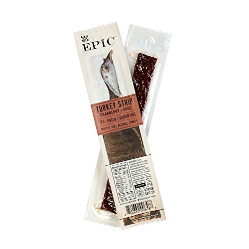 Epic 100% Natural Turkey Cranberry & Sage Steak Strip 0.8 Ounce (Pack of 10) - Thumbnail 2