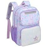 Bagseri Kids Backpack for Girls 4-8 Years - 15L School Bag for Reception & Primary KS1 (Years 1-3), Childrens Rucksack Fits A4 Folder, Girls Backpack with Chest Strap, Purple Tie-dye