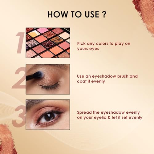 Image of Glam21 Celeste Professional Eyeshadow Palette | All-in-One Eyeshadow Palette & Highly Pigmented | 40 Selected Shades | Matte & Shimmer Shades - 50gm | Blissful-02