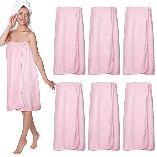 Image of Tigeen 6 Pack Women Waffle Bath Wrap Towel Dress
