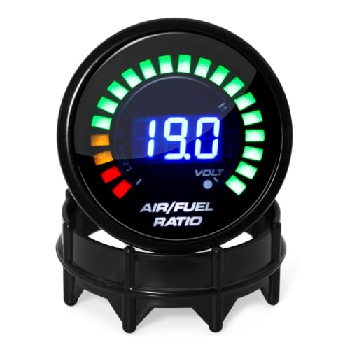 Jauge numérique AFR 52mm avec affichage LED lisible et capteur d'oxygène 025800602