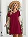 BELAROI Womens Summer Casual T Shirt Dresses Short Sleeve Swing Tunic Dress(1X, Wine Red)