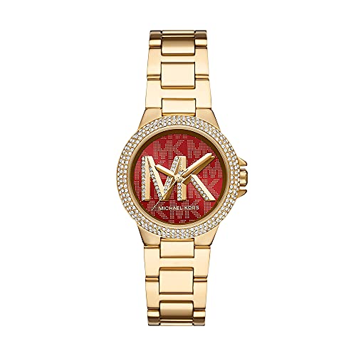 Michael Kors Women s Camille Quartz Watch with Stainless Steel Strap, Gold, 16 (Model: MK7196)