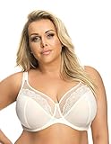 Gorsenia Dame Soft BH Bügeln Nicht Gepolstert Voll-Cup Große Brüste K441 Luisse, Hellbeige,75K