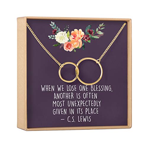 Dear Ava Infinity Necklace For Women - Modern Jewelry Pendant With Heartfelt Card - Sympathy Motivational Gift For Her Gold #TOP19