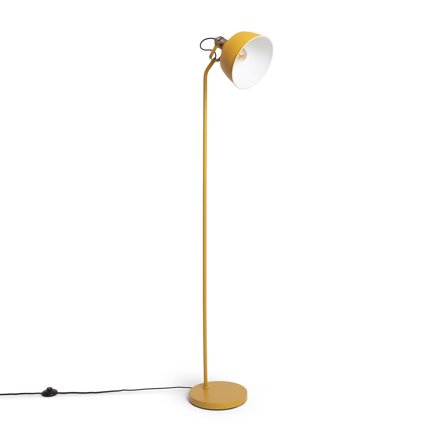 LEDKIA Lámpara de Pie Metal Luise Amarillo