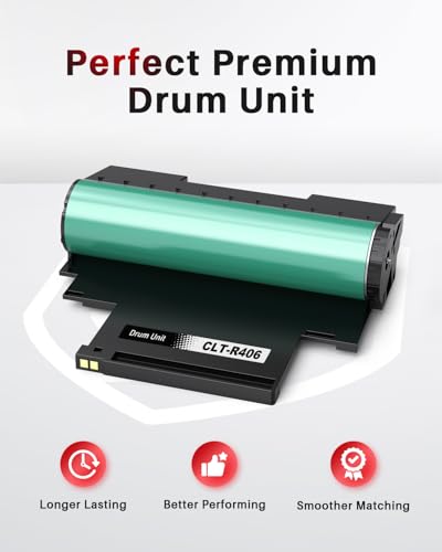 Halloya CLT-R406 Bildtrommel kompatibel als Ersatz für Samsung CLT-R406 für Xpress C410W C430 C430W C460 C460FW C460W C480FW C480W CLP-360 CLP-365 CLX-3300 CLX-3305 CLX-3305FW CLX-3305W (1-Pack)