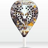 Akkeron - Pala de Padel - Modelo Plata A25 - Carbono 100% - Power Blast EVA - Forma lagrima - Barniz Gomoso - Control/Potencia - 350/370g (Fibra de Carbono)