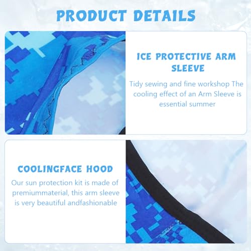 Image of PALAY Arm Sleeves UV with Compression & Cooling Effect, UV Protection Gloved Arm Sleeves for Men & Women Cycling Ice Arm Sleeve Fingerless Sun Compressionm for Golf, Baseball, Basketball