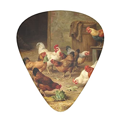 Ensemble de 12 médiators de guitare Farm Chickens pour guitare acoustique, guitare électrique, contrebasse, ukulélé - Les Beatles, Paul McCartney, John Lennon, RIngo Starr, George Harrison Ensemble de 12 médiators de guitare Farm Chickens pour guitare acoustique, guitare électrique, contrebasse, ukulélé