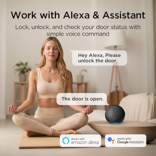 TCL Wi-Fi Smart Lock D2, Keyless Entry WiFi Door Lock with Key Fob, Built-in Doorbell, Touchscreen Keypad, App Remote Control, Easy Installation, No Bridge Required, Auto Lock (Dark Grey) - image 3