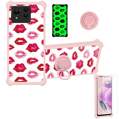 jioeuinly Case Compatible for Asus Zenfone 11 Ultra 5g Phone Case Cover [with Tempered Glass Screen Protector][Hard PC + Soft Silicone][Ring Support] [Luminous Effect] YGF-HC