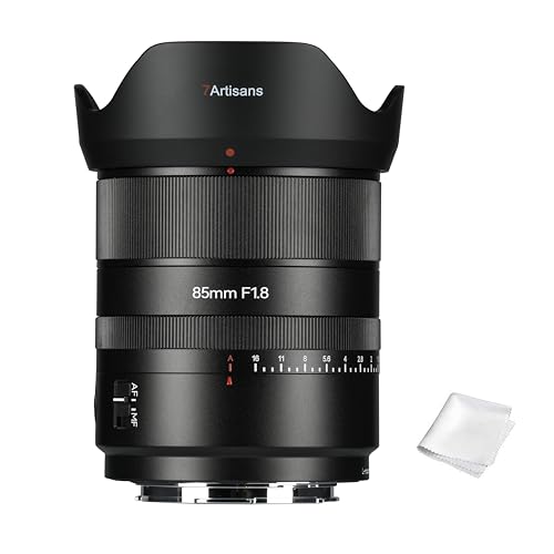7artisans Objectif portrait AF 85 mm F1.8 plein format - Mise au point automatique - Grand diaphragme - Interrupteur AF/MF et bouton réglable - Compatible avec appareil photo L Mount S5II S5IIX S9 S5D
