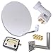 Produktbild netshop 25 HD Sat Anlage 80cm Spiegel + Opticum Quad LNB für 4 Teilnehmer + 40cm Wandhalter + SAT Finder (3 Farben wählbar)