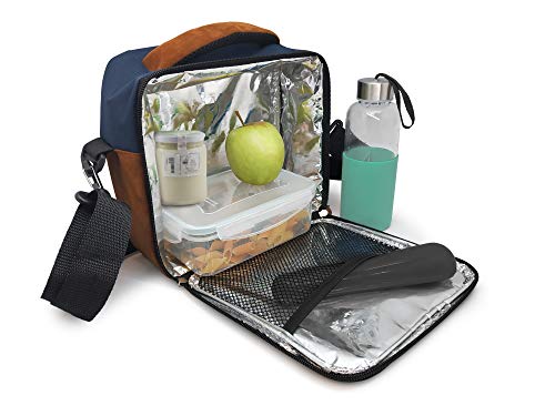 Nerthus Borsa Termica Porta Alimenti Blu, Panno