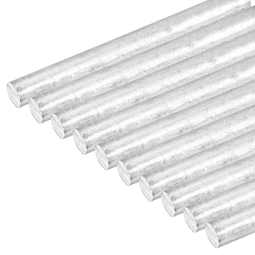 QUARKZMAN 10 Stück Zinkstange 99.995% Hochreiner Fester Zinkstab 3/8\(10mm) Durchmesser 4\(100mm) Länge Zinkmetallstab Anode Gute Leitfähigkeit Für Experimente Forschung DIY Handwerk
