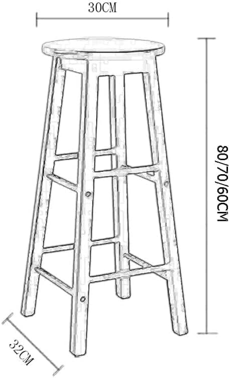 OKUOKA Wooden Step Stool Multipurpose Lightweight 3 Steps Ladder Simple Shelf, Home Decoration -J08P (Color : Black, Size : 80CM high)