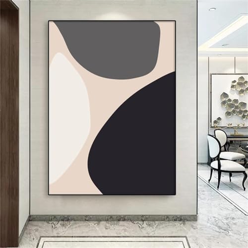 Peinture sur toile de pierres abstraites pour salle de lecture