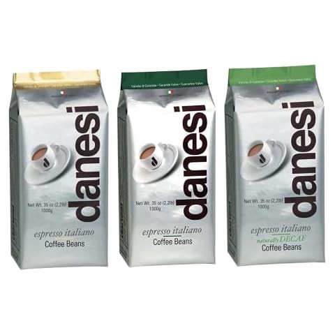 Danesi Caffe - Whole Roasted Coffee Beans for Espresso - Gold, Decaf, Emerald (2.2 lb) Cover