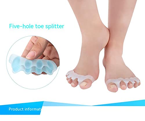 1 Pair Of Toe Separator For Men And Women To Separate Overlapping Toes, Toe Separator To Correct Bunions And Restore Toes To Their Original Shape, Toe Spacer Straightener Orthosis Separator (White) #TOP3