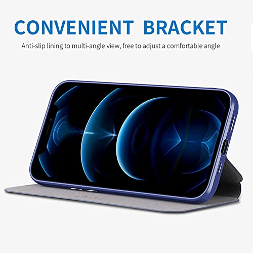 Dfamin Case For Iphone 13 Mini /13/13 Pro/13 Pro Max, Genuine Leather Folio Case Tpu Shockproof Kickstand Camera Protection Book Style Flip Phone Case (Color : Green, Size : 13Pro Max 6.7") #TOP4