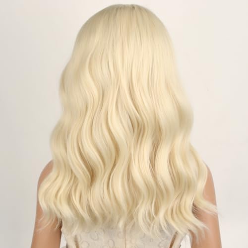 Image of PATTNIUM Kids Blonde Wig for Girls Child Short Light Blonde Wig with Bangs Children Blonde Bob Wigs Synthetic Wigs