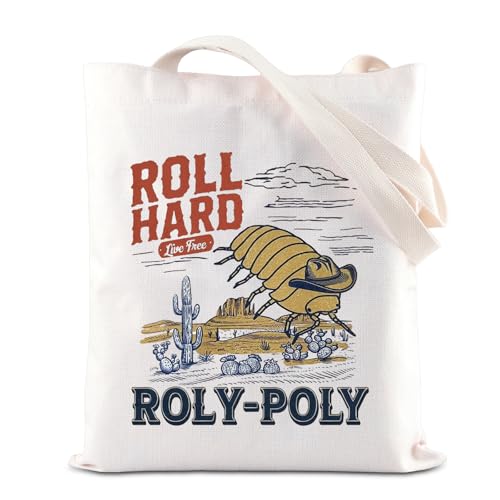 Bolso tote de lona KUIYAI con diseño de isópodo vaca, regalo para amantes de los insectos, entomólogos y fanáticos del oeste y rodeo