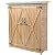 S AFSTAR Outdoor Storage Shed, Wooden Garden Tools Shed with Double Lockable Door, Detachable Shelves, Pitch Roof, Garden Storage Cabinet for Backyard Patio Lawn Deck Porch, 56”L x 20”W x 65”H