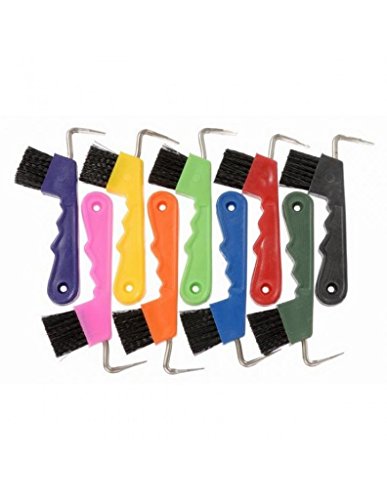 Tough1 Easy Grip Hoof Pick/Brush Combination - 6 Pack