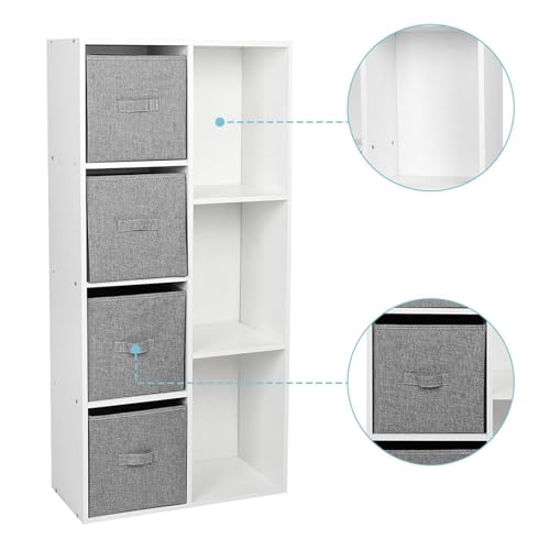 Solución al desorden en casa con la librería Cube de 7 estantes de diseño moderno 6