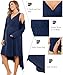 Ekouaer Maternity Nursing Gown and Robe Set Labor Delivery Nursing Nightgowns for Breastfeeding Pregnancy Clothes Navy Blue XL