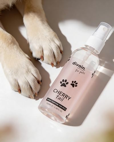 Haustierperfüm 100ml | Kirsche + Jasmin + Sandelholz | Orientalisch-Blumiges Fruchtiges Parfüm für Hunde und Katzen | Cherry Tail | divain. for pets