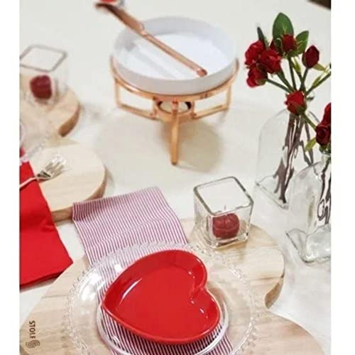 Rechaud Para Queijo Brie Em Cerâmica 4 Peças Rose Gold
