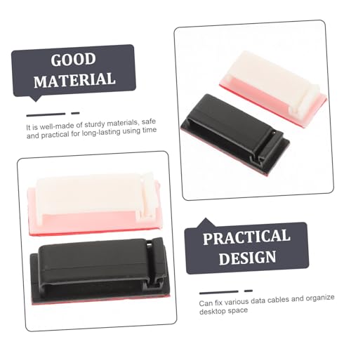DOITOOL 20 piezas Clips Adhesivos para Cables Multipropósito para Organización de Escritorio miniatura 3