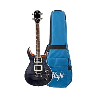 Flight Vanguard Ukulélé électrique à Corps Solide Noir Transparent - Les Beatles, Paul McCartney, John Lennon, RIngo Starr, George Harrison Flight Vanguard Ukulélé électrique à Corps Solide Noir Transparent – Image 3