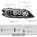 G-PLUS Headlights Headlamp Compatible with 2006-2007 Mazda 6 Mazdaspeed,Fit 2006-2008 Mazda 6 (submodel: i, S,GS, GT)