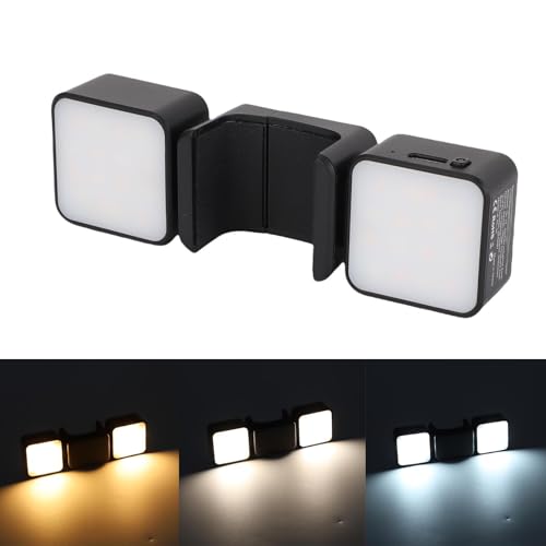 Luz de vídeo para cámara de acción recargable con accesorio de luz de relleno 3