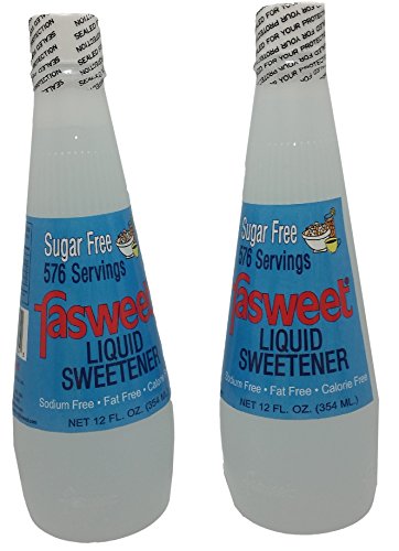 Fasweet Liquid Sweetener - Sugar Free, 12 oz Bottles - 2 Pack