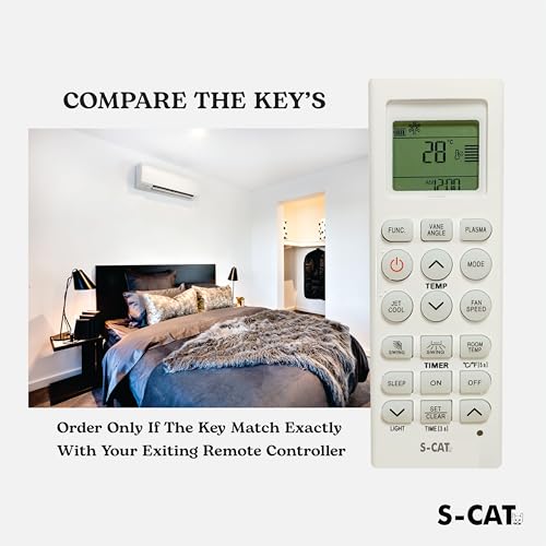 Image of S-CAT Compatible with LG AC Remote AKB73315616 Model 36L (No Backlight) with Plasma Function Suitable for 1 1.5 2 Ton Spilt /Window AC (Match Old Remote Exactly, Contact Customer Care for Order)