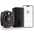 Geek Smart Fingerprint Deadbolt Lock with Keypad, Smart Deadbolt with Code, Electronic Door Locks for Front Door, Keyless Entry Door Lock, App Control, for Hotel, Homestay, Airbnb