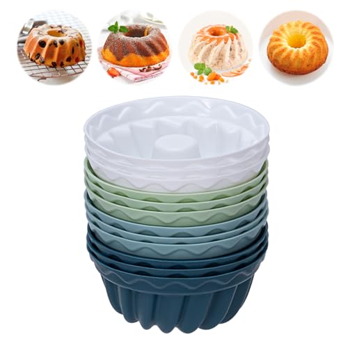 12er Set Gugelhupfform Silikon – Gugelhupf Backform aus BPA-freiem Silikon für Muffins und Cupcakes (12)