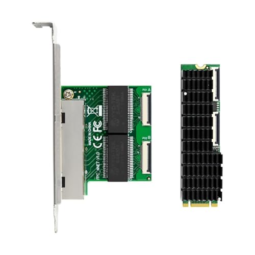 Tarjeta de Red Gigabit M.2 B+M Key con cuatro componentes Ethernet de alta resistencia 2