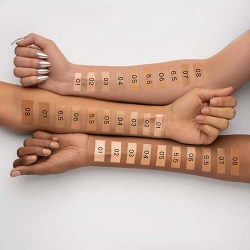 Image of MARS SPF50 PA++++ High Coverage Foundation | Blemish Free & Blendable Makeup | For All Skin Type | IN-VIVO Tested with 5 Star UVA+UVB Protection Boost Rating (40ml) (SHADE-02) (Pack of 2)