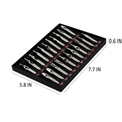 Tattoo Tips Kit And Grips - Jconly 22Pcs Assorted Tattoo Tips Set Round Diamond Magnum Rt Dt Ft Nozzle Tips Kit With 3Pcs 22Mm Aluminum Tattoo Grips Tubes Tattoo Supply… #TOP4